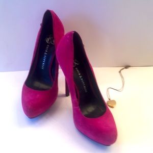 Rock&Republic Leather Suede Magenta 5” Heels 9
